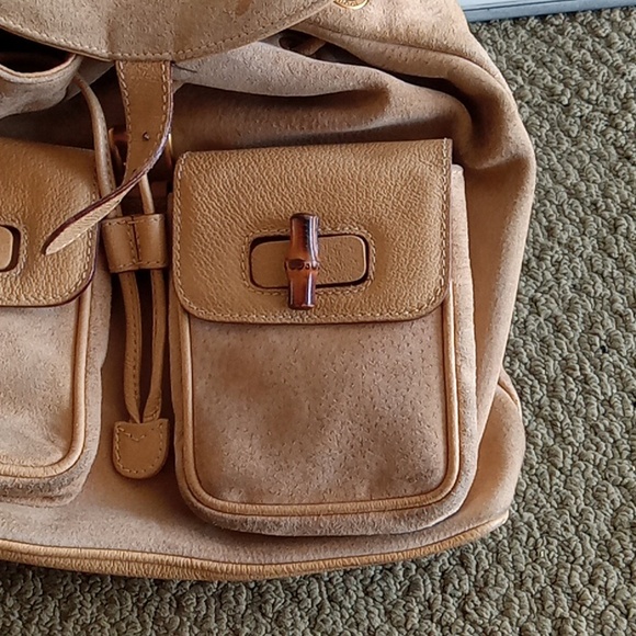 $2150 Gucci Vintage Bamboo backpack - Picture 6 of 12